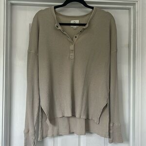 Offline by Aerie waffle knit Henley size S